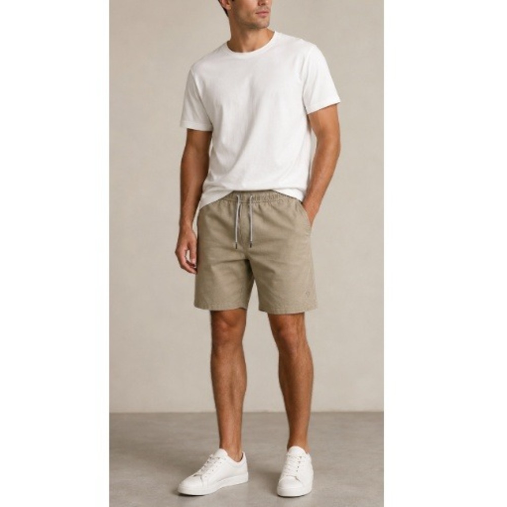 Vissla Boys Khaki Hemp No See Ums Eco 17" Elastic Walkshort Size L